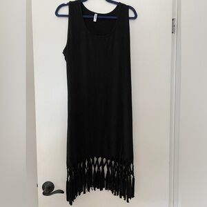 Black sleeveless dress or swimsuit cover up size large
